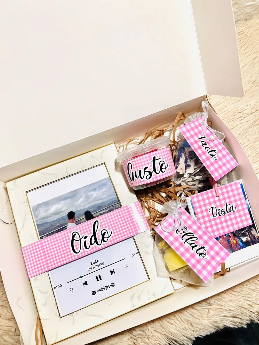 Box de regalo personalizado con los cinco sentidos